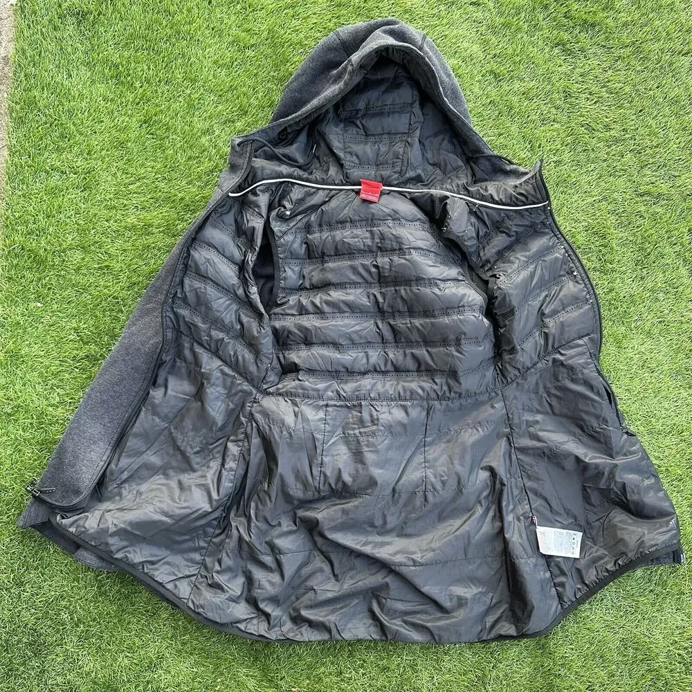 Nike Jacket Womens Small Gray Tech Fleece Aeroloft‎ 800 Down Primaloft Parka